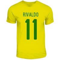 Brazil Men's Rivaldo Hero T-Shirt in Yellow | Size: Small