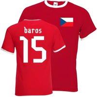 Czech Republic Men's Mens Milan Baros Ringer Tee in Red | Size: 2XL