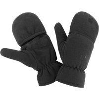 Result Men's Fingerless Gloves in Black | Size: Large/XL