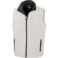 Result Men's Core Printable Soft Shell Bodywarmer in White | Size: 4XL
