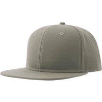 Atlantis Men's 6 Panel Flat Peak Baseball Cap in Grey