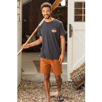 Weird Fish Men's Weston Canvas Shorts in Burnt Orange | Size: 32