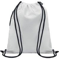 MidOcean Men's Night Large RPET Drawstring Bag in White