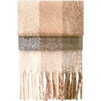 Beechfield Men's Checked Fluffy Winter Scarf in Brown