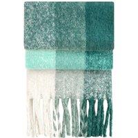 Beechfield Men's Checked Fluffy Winter Scarf in Green
