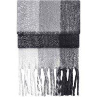 Beechfield Men's Checked Fluffy Winter Scarf in Grey