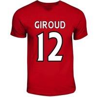 Arsenal FC Men's Olivier Giroud Hero T-Shirt in Red | Size: Large