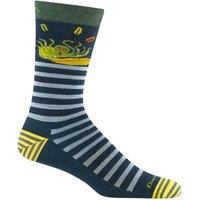 Darn Tough Vermont Men's Animal Patterned Crew Lightweight Seamless Merino Wool Socks in Navy | Size: Medium