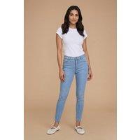 Dorothy Perkins Women's Petite Comfort Stretch Skinny Jeans in Light Wash | Size: 10
