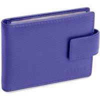 SADDLER Women's 'Robyn' Gift Boxed RFID Handmade Leather Compact Card Wallet in Violet