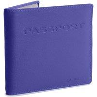 SADDLER Women's 'Harper' RFID with Card Slots Leather Passport Holder in Violet