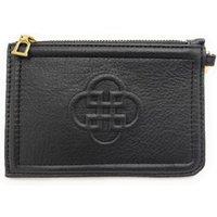SADDLER Women's 'Piper' Gift Boxed Real Leather Zip Top Credit Card Holder Purse in Black