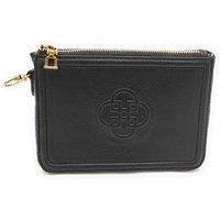 SADDLER Women's 'Frankie' Gift Boxed Real Leather Zip Top Cosmetic Make Up Pouch in Black