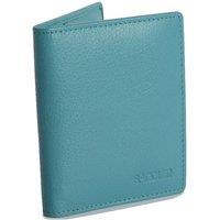 SADDLER Women's 'Lexi' Gift Boxed RFID Handmade Leather Compact Card Wallet in Teal