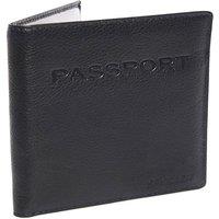 SADDLER Women's 'Harper' RFID with Card Slots Leather Passport Holder in Black