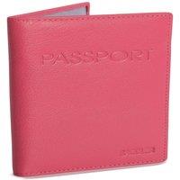 SADDLER Women's 'Harper' RFID with Card Slots Leather Passport Holder in Fuchsia