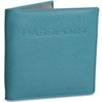 SADDLER Women's 'Harper' RFID with Card Slots Leather Passport Holder in Teal