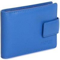 SADDLER Women's 'Robyn' Gift Boxed RFID Handmade Leather Compact Card Wallet in Blue