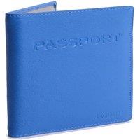 SADDLER Women's 'Harper' RFID with Card Slots Leather Passport Holder in Blue