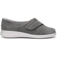 Hotter Women's Wide Fit 'Wrap' Slippers in Dark Grey | Size: 7