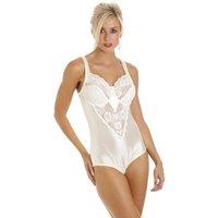 Camille Women's Luxurious Underwired Non Padded Floral Lace Shapewear Body in Ivory | Size: 34DD
