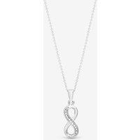Simply Silver Women's Sterling Silver 925 Cubic Zirconia Infinity Pendant