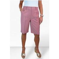 Paulo Due Women's Smart Pleated Tailored Shorts in Dusty Pink | Size: 14
