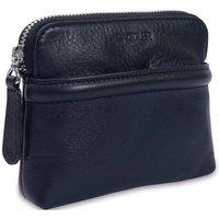 SADDLER Women's 'Louisa' RFID Leather Zipped Organiser & Cosmetic Pouch in Black