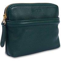 SADDLER Women's 'Louisa' RFID Leather Zipped Organiser & Cosmetic Pouch in Green