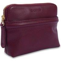 SADDLER Women's 'Louisa' RFID Leather Zipped Organiser & Cosmetic Pouch in Red