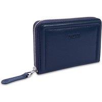 SADDLER Women's 'Annie' Gift Boxed Real Leather 3 Way Zipper Wallet in Navy