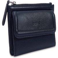 SADDLER Women's 'Marion' Real Leather Bifold Card Wallet with Zip Top Coin Purse in Black