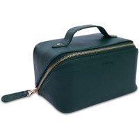 SADDLER Women's 'Harriet' Gift Boxed Real Leather Vanity Cosmetics Box Case in Dark Green