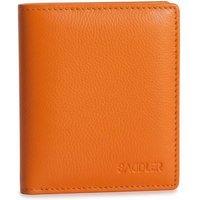 SADDLER Women's 'Lexi' Gift Boxed RFID Handmade Leather Compact Card Wallet in Orange