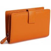 SADDLER Women's 'Holly' Medium Gift Boxed RFID Handmade Leather Purse in Orange