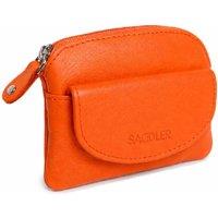 SADDLER Women's 'Molly' Gift Boxed RFID Handmade Leather Zip Top Coin Purse in Orange