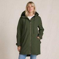 Lands' End Women's Petite Squall A-Line Rain Jacket in Olive | Size: 10-12