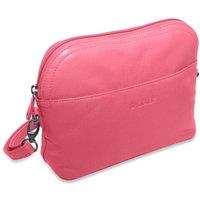 SADDLER Women's 'Brooklyn' RFID Adjustable Strap Leather Zip Top Handbag in Fuchsia