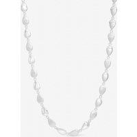 Inicio Women's Sterling Silver Polished & Satin Pebble Necklace - Gift Pouch