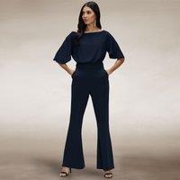 Hot Squash Women's Drop Shoulder Jumpsuit in Teal | Size: 16