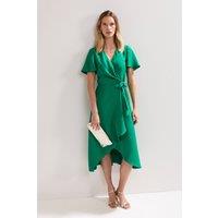 Phase Eight Women's Julissa Wrap Dress in Emerald | Size: 10