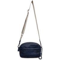 SADDLER Women's 'Laura' Secure Zip Top Closure Handmade Leather Camera Bag in Navy