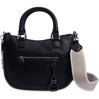SADDLER Women's Twin Handle Handmade Real Leather Crossbody Handbag in Black