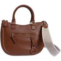 SADDLER Women's Twin Handle Handmade Real Leather Crossbody Handbag in Tan