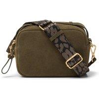 Clarks Women's Camera Cross Olive Suede Cross Body Bag in Green