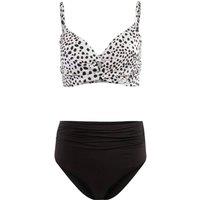 WOVCOR Women's Spots Bikini Set with Adjustable Strap Top & High Waist Bottom | Size: 6