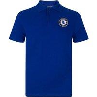 Chelsea FC Boy's Kids Crest Polo Shirt in Royal | Size: 8-9 Years