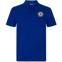 Chelsea FC Boy's Kids Crest Polo Shirt in Royal | Size: 10-11 Years