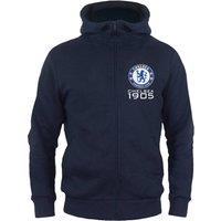 Chelsea FC Boy's Kids Zip Hoodie in Mid Navy | Size: 8-9 Years