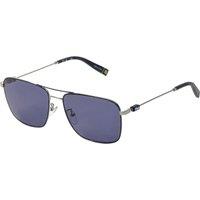 FILA Men's SFI456-58F94Y Square/Rectangle Sunglasses in Silver